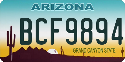 AZ license plate BCF9894