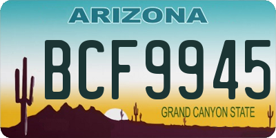 AZ license plate BCF9945