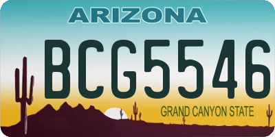 AZ license plate BCG5546