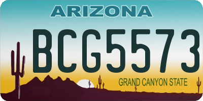 AZ license plate BCG5573