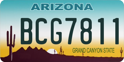 AZ license plate BCG7811