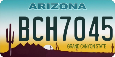 AZ license plate BCH7045