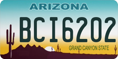 AZ license plate BCI6202