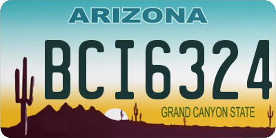 AZ license plate BCI6324