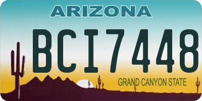 AZ license plate BCI7448