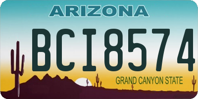 AZ license plate BCI8574