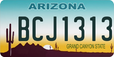 AZ license plate BCJ1313