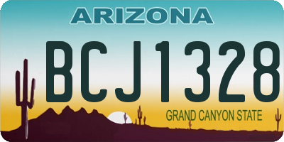 AZ license plate BCJ1328
