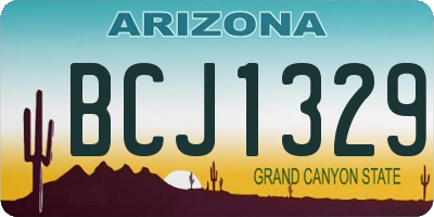 AZ license plate BCJ1329