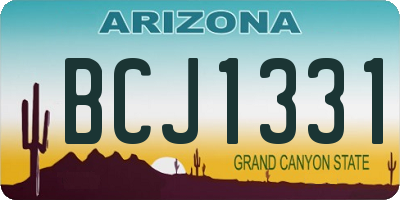 AZ license plate BCJ1331