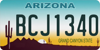 AZ license plate BCJ1340