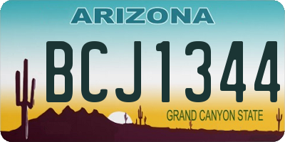 AZ license plate BCJ1344