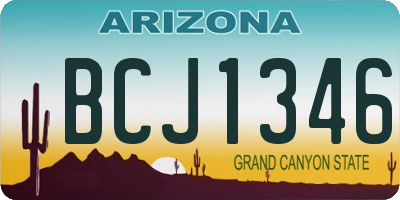 AZ license plate BCJ1346