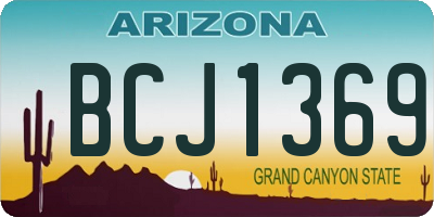 AZ license plate BCJ1369