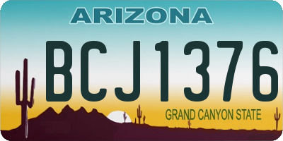 AZ license plate BCJ1376