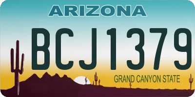 AZ license plate BCJ1379
