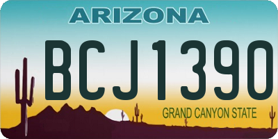 AZ license plate BCJ1390