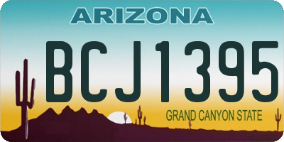 AZ license plate BCJ1395