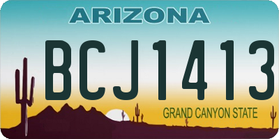 AZ license plate BCJ1413