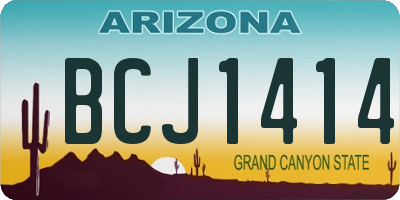AZ license plate BCJ1414