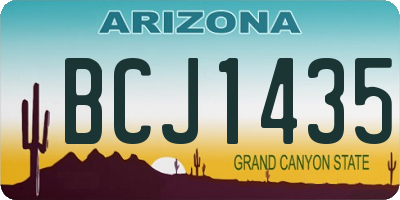 AZ license plate BCJ1435