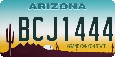 AZ license plate BCJ1444