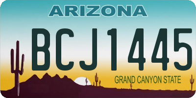 AZ license plate BCJ1445