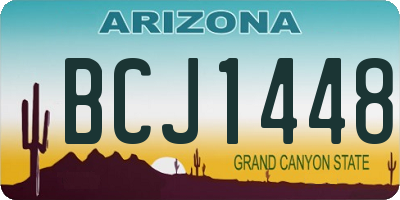 AZ license plate BCJ1448
