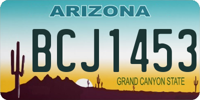 AZ license plate BCJ1453