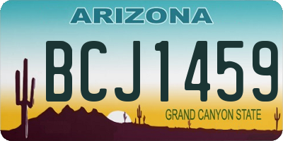 AZ license plate BCJ1459