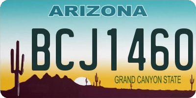 AZ license plate BCJ1460