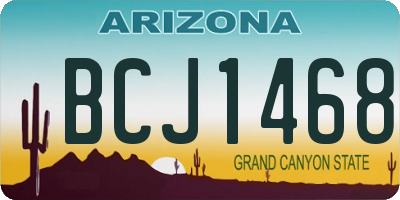 AZ license plate BCJ1468