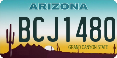 AZ license plate BCJ1480