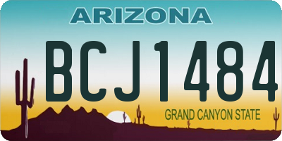 AZ license plate BCJ1484