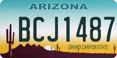 AZ license plate BCJ1487