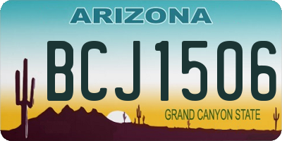 AZ license plate BCJ1506