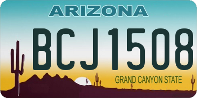 AZ license plate BCJ1508