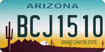 AZ license plate BCJ1510