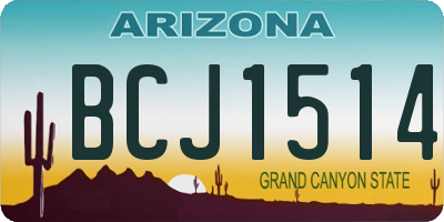 AZ license plate BCJ1514