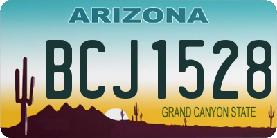 AZ license plate BCJ1528