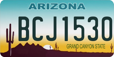 AZ license plate BCJ1530