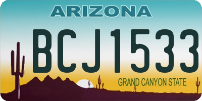 AZ license plate BCJ1533