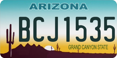 AZ license plate BCJ1535