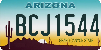 AZ license plate BCJ1544