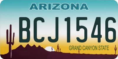 AZ license plate BCJ1546