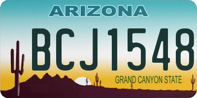 AZ license plate BCJ1548