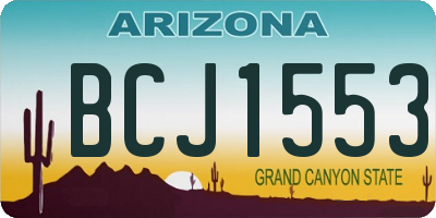 AZ license plate BCJ1553