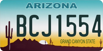 AZ license plate BCJ1554