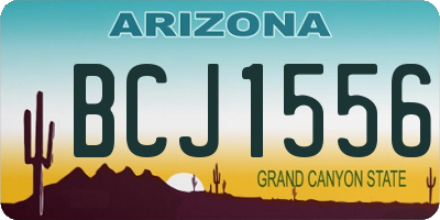 AZ license plate BCJ1556