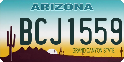 AZ license plate BCJ1559